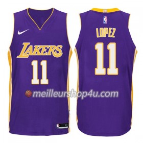 Maillot Basket Homme Los Angeles Lakers Brook Lopez 11 Nike 2017-18 Pourpre Swingman